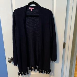 EUC Lilly Pulitzer Navy cardigan ** Large**